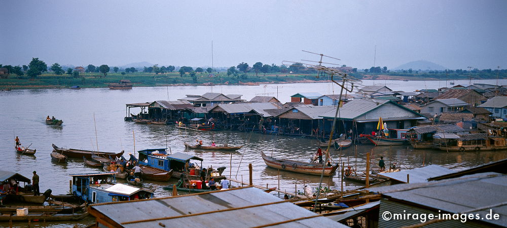 schwimmende Häuser am Ufer des Tonle Sap
Kampong Chhnang
Schlüsselwörter: Handel, Markt, Hütte, Bambus, braun, Wasser, chaotisch, Stroh, Entwicklungsland, Reise, Asien, Verkehr, Fluss