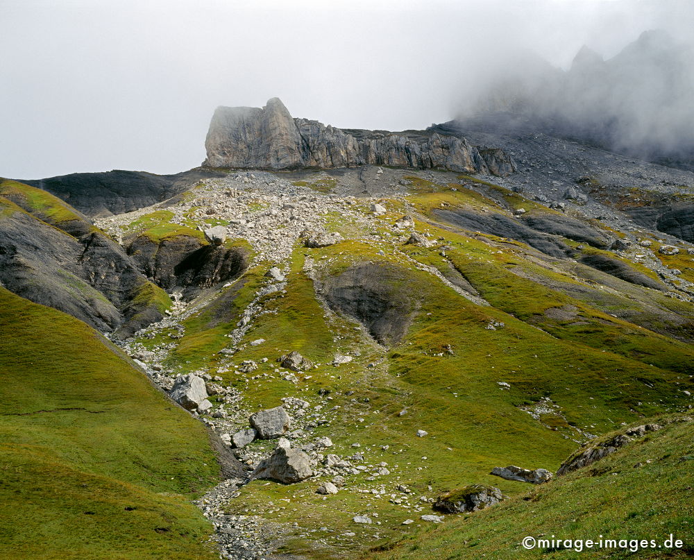 Mountainscape
Valais Derborence
Schlüsselwörter: Wildnis, rauh, rau, Felsen, Berge, Berg, Wiese, Niemandsland, hochalpin, Gebirge, Felssturz, mystisch, geheimnisvoll, abgelegen, jenseits, Sagen, Mythen, Legenden, Sage, Mythos, Legende, Natur, natürlich, Nebel, Dunst, urtümlich, nebelig, grau, sauber,